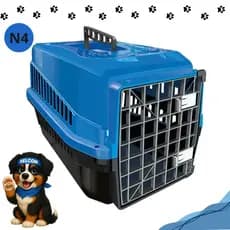 Caixa de viagem transporte N4 seguro resistente com alça  para cachorro cães gato coelho mec pet