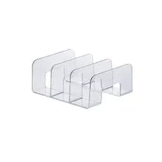 Organizador de bancada armário gaveta porta livro carteira 24x20x10cm com 3 divisórias de acrílico Paramount