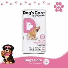 Fralda higiênica cães Pet descartável para cachorro fêmea M kit 24 unidades Dogs care