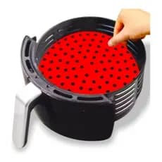 Tapete Silicone Protetor Air Fryer Silicone Redondo Fritadeira