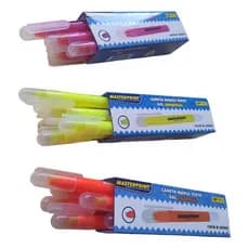 Caneta Marca Texto Colorida Em Gel Masterprint 3 Caixas 18 unidades