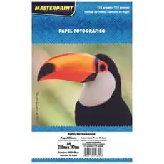 Papel Fotografico 115g A4 Glossy À Prova D´água 50 Folhas