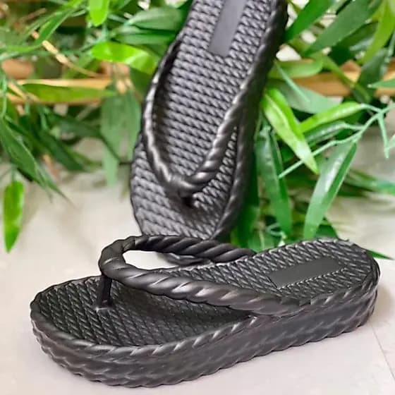 Chinelo Feminino Nuvem tamanco trançado plataforma ortopédico confortável promoção ref01