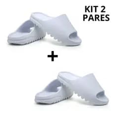 Kit 2 Pares Chinelo Masculino Feminino Yeeze Nuvem Ortopédico Leve Confortável