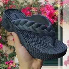 Chinelo Nuvem Feminino Confortável Trança Marrocos Nova Coleção 2025