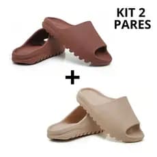 Kit 2 Pares Chinelo Yeeze Nuvem Slide Lançamento Leve Ortopédico Confortável Unissex