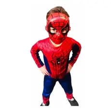 Roupa Infantil Fantasia Longa Com Enchimento Homem-aranha