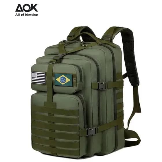 Mochila Masculina Militar Tática Impermeável Grande Trilha De 50L