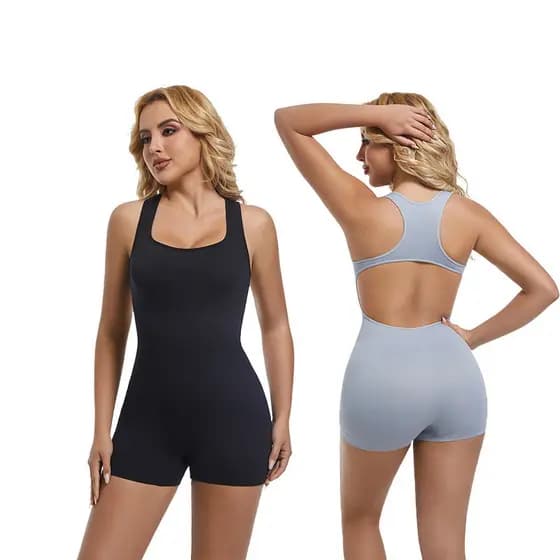 Cross-Border venda quente grande Halter I-Back colete Yoga cintura estreita roupas de fitness sem costura macacão roupas