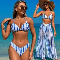 2026 novo estilo maiô adulto feminino maiô primavera quente maiô de três peças biquíni maiô
