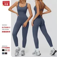 Cross-Border escovado roupas de Yoga de uma peça magro olhar macacão correndo exercício esportes roupas de Fitness 9506