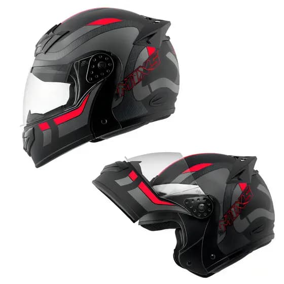 Capacete Robocop Mixs Gladiator Delta S Escamoteável Modular
