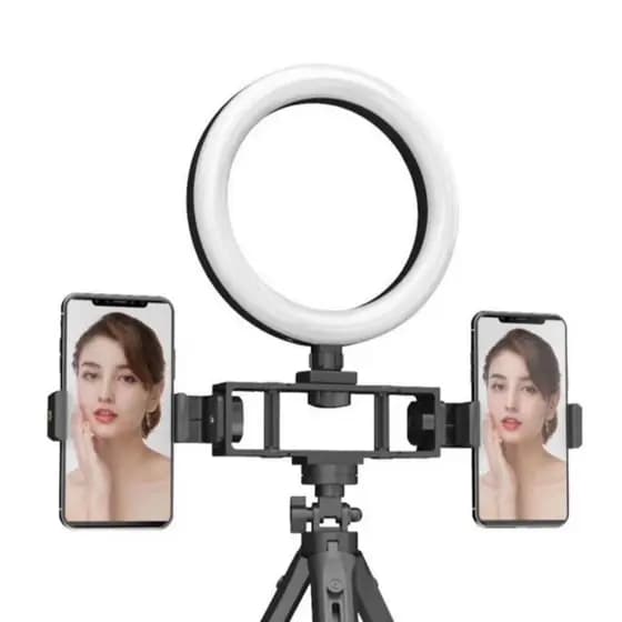 Suporte de celular com ring light para live 3 em 1 fill light k316