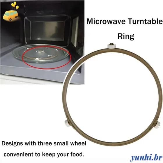 Suporte De Rolo Para Forno De Micro-Ondas YUNHI , Giratório Circular De 17.8 Cm/18.9/22 , Universal