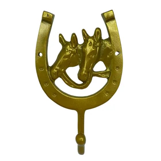 Suporte de boné corda bolsa arreio sela traia toalha guardanapo rústico ferradura cavalo dourado
