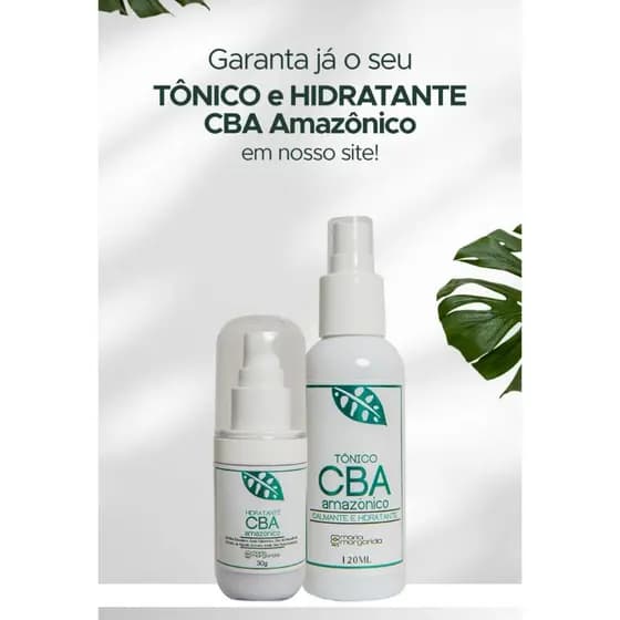 Linha CBA com Hidratante e Tônico de CBA Amazônico para Hidratação Profundo da Pele, Propriedades antioxidantes e Redução da inflamação.- Maria Margarida