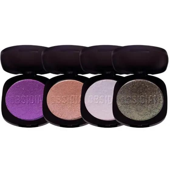 Iluminador e Sombra Cream Iluminador Cremoso com Alta Pigmentação, Mystica Glam, Linha Obsidian- Ruby Rose.
