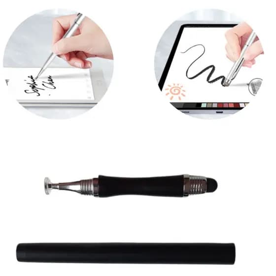 caneta touch ponta fina desenho Caneta Touch Screen 2 Pontas Escreve Desenha Precisão Caneta Touch Screen Ponta Fina Desenho 2 Em 1 Android Apple