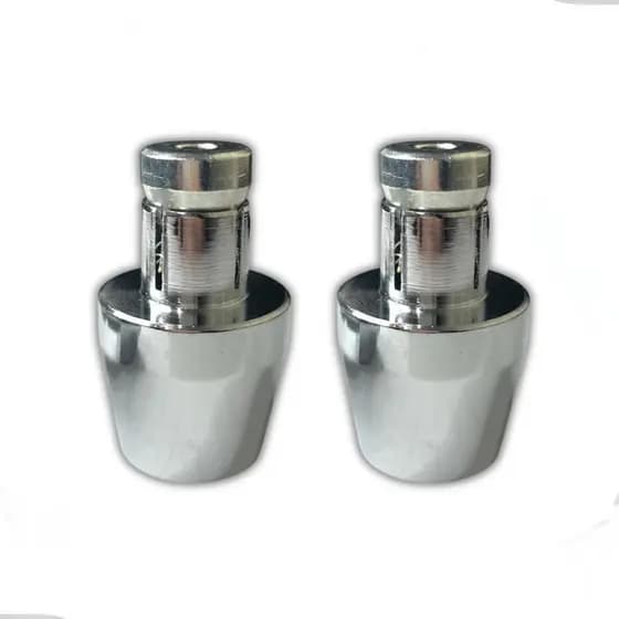 Par De Peso Pezinho De Guidao De Moto Pcx 150 Cromado + Bucha Autofix