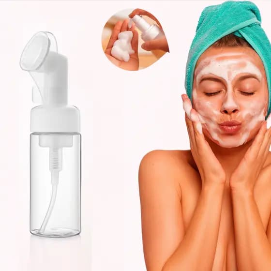 50 ML Frasco Pump Espumador Com Escova De Silicone Para Limpeza Facial Skin Care