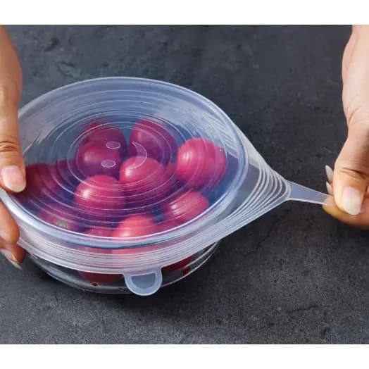 12 Peças Tampas Panela Silicone Universal Reutilizável Elástica Tampas Silicone Rotundidade