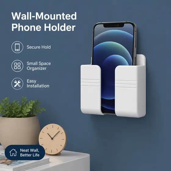 1/2/5 Pcs Suporte Para Controle Remoto Prático, Suporte Multiuso De Parede Para Celular Controle Plástico Para