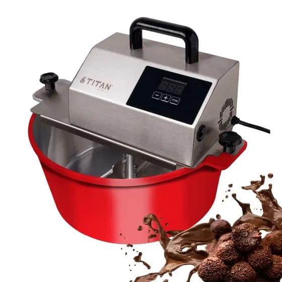Panela Mexedora Profissional de Doces Zurique Titan Bivolt 10 Litros Vermelha