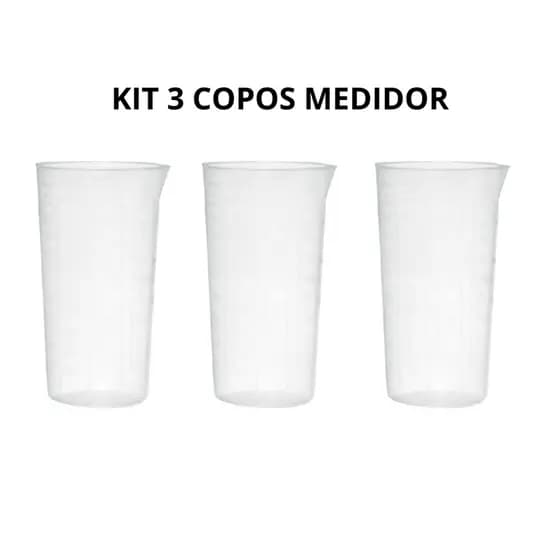 3 Copo Medidor 500ml - Plasconex