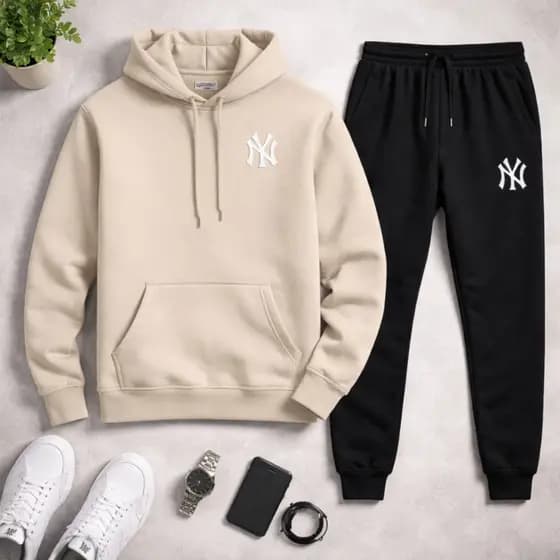 Blusa de Moletom com Calça de Moletom Conjunto Masculino Frio Inverno Flanelado Quentinho Promoção