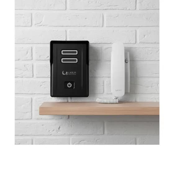 Interfone Residencial Smart LR580 Líder Porteiro Eletrônico Preto