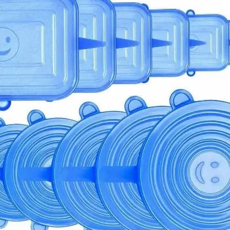 KIT 12 Tampa Silicone Reutilizável À Prova Sopa De Fugas Material De Segurança Tampa Promoção