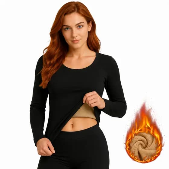 Segunda Pele Blusa Térmica Feminina Peluciada Frio Intenso Inverno