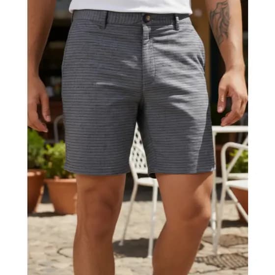 Bermuda Masculina Alfaiataria Laguna – 100% Algodão Casual Premium