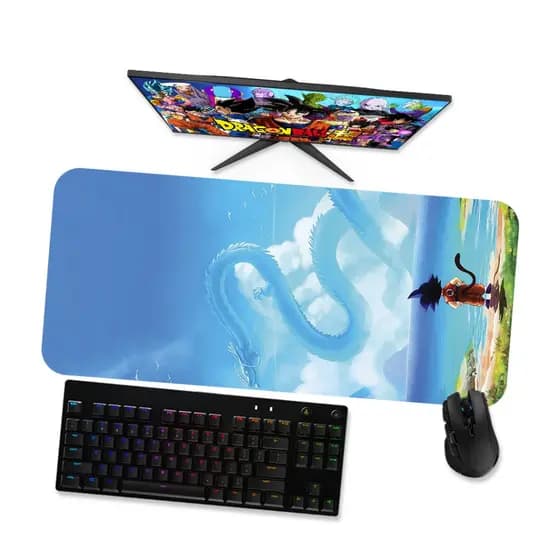 Mouse Pad Gamer Grande DRAGON BALL GOKU + SHENLONG 1 90x40 80x40 60x40 70x30 45x40