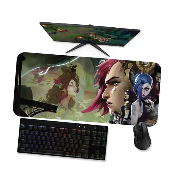 Mouse Pad Gamer Grande LoL Arcane 3 LoL 90x40 80x40 60x40 70x30 45x40