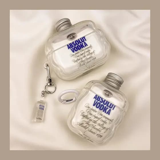 Criativo 3D Tampa De Garrafa Caso Vodka Para Airpod Pro3 Capa Protetora Compatível Apple Airpods Pro2 Pro 4 3 2 1 Fone D