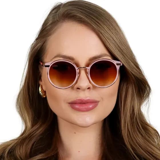 Óculos de Sol Redondo Gatinho Ágatha Feminino Glasses