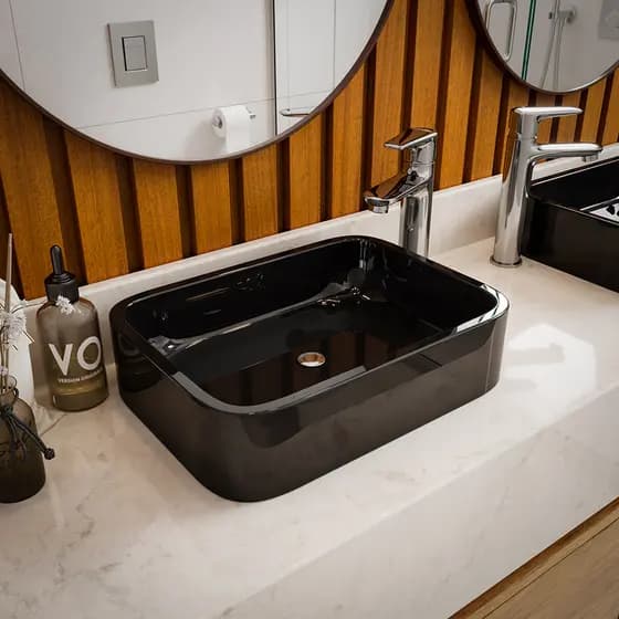 Cuba Pia de Apoio Quadra Rubi para Banheiro Moderno e Elegante