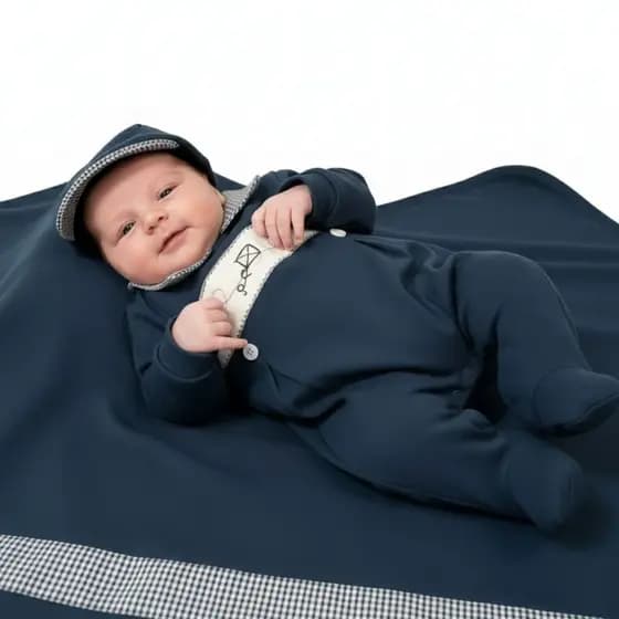Saída Maternidade Menino Avião 4 peças roupa de bebê Conjunto Completo