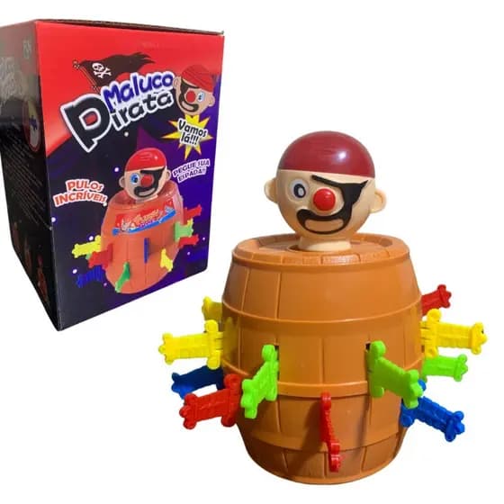 Jogo Pula Pirata Grande 15cm Barril Pula Pula Pirata De Brinquedo Educativo Infantil Brinquedo Para Menino E Menina