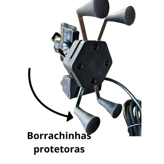 Suporte Celular Para Moto Com Carregador Universal Usb Un
