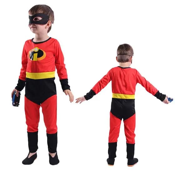 Macacão Os Incríveis 2 Infantil 3 Peças - Fantasia Cosplay Halloween Super Herói
