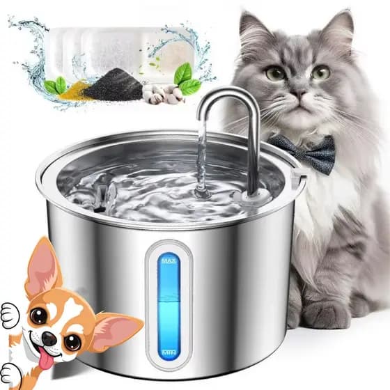 2L Gato Inteligente Fonte de água com Torneira Dispensador de água do cão Pet Beber Filtros Aliment