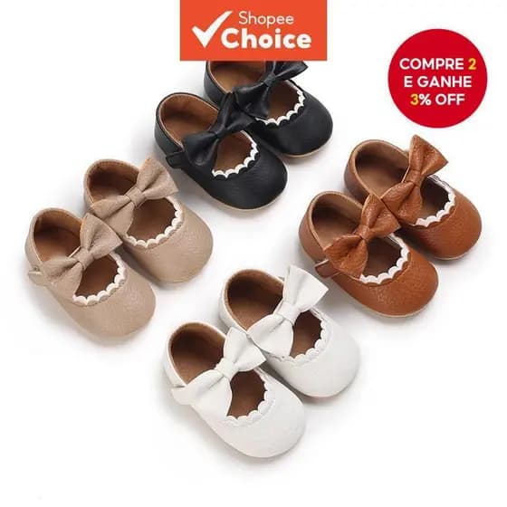 Sapatos De Sola Macia Para Menina Com Laço Fofo – Adoráveis Infantis De Princesa Meninas
