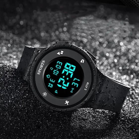 Rel贸gio Eletr么nico Esportivo Para Homens Que Brilham No Escuro Multifuncional Simples De Pulso Ao Ar Livre