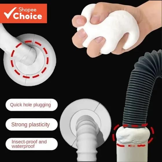 Massa De Vedação À Prova D'água , Remendo De Parede De Insetos Para Furos De Ar Condicionado , Branco , 15g , 1 Peça