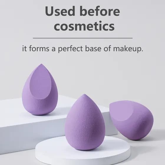1 Peça De Ovo De Beleza Grosso Sem Pó Esponja Angular Em