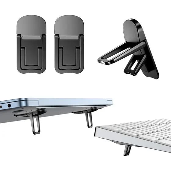 Suporte Para Laptop 2 Peças Mini Dobrável Portátil Riser 2 Ângulo Ajustável Notebook Elevador De Teclado Mesa