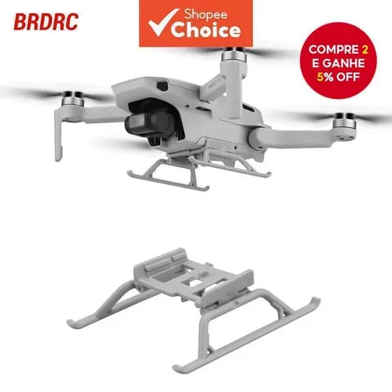 Trem De Pouso BRDRC Para DJI Mini 4KMavic Mini2Mini SE Extensor Leve Suporte Pés De Perna Longa Expa
