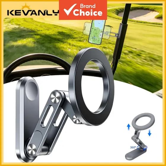 KEVANLY Suporte Magnético Mini de Liga de Alumínio Cinza 360° Suporte Veicular para Celular